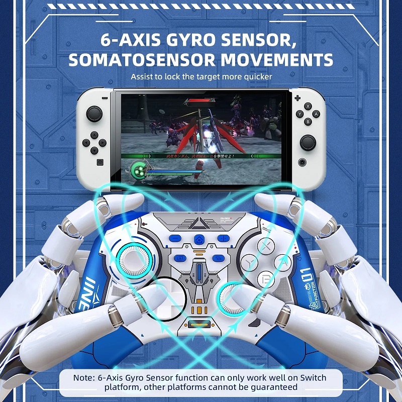 Tay cầm Ares Wireless Controller cho Nintendo Switch IINE L787 (Màu Cam) - Ảnh 4