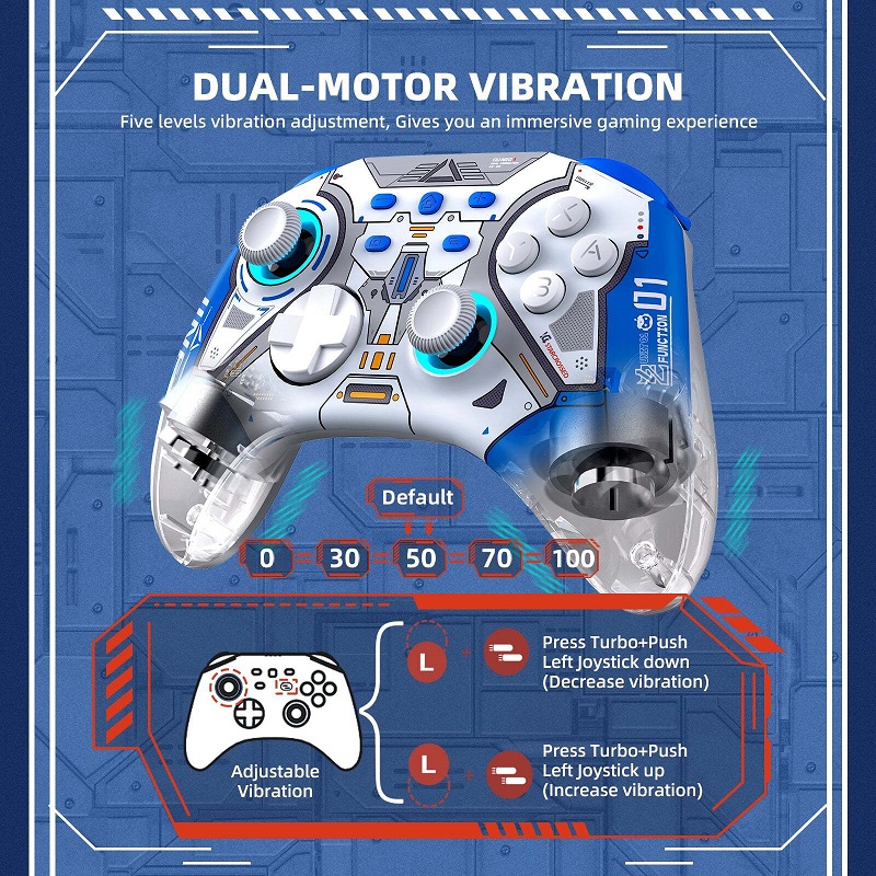 Tay cầm Ares Wireless Controller cho Nintendo Switch IINE L787 (Màu Cam) - Ảnh 5