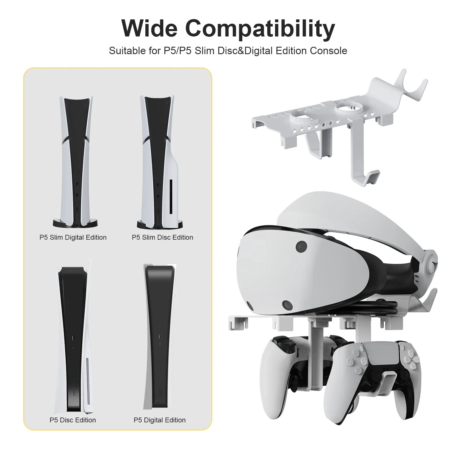 Giá đỡ đa năng treo kính VR và cáp sạc cho PS5 và P5VR2 JYS P5171 - Ảnh 2