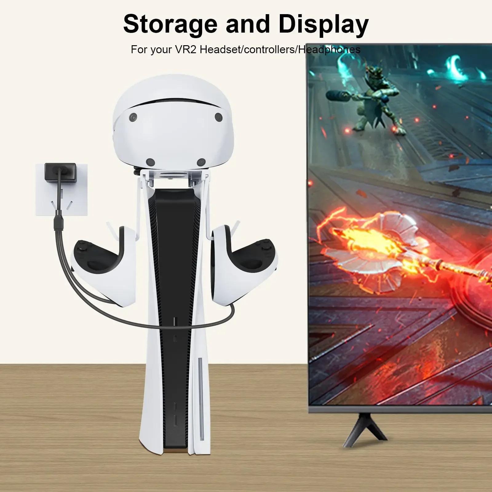 Giá đỡ đa năng treo kính VR và cáp sạc cho PS5 và P5VR2 JYS P5171 - Ảnh 5