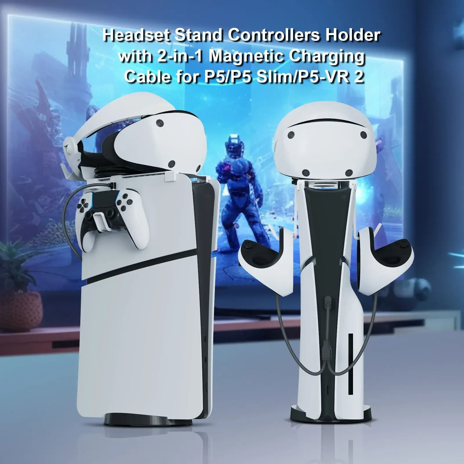 Giá đỡ đa năng treo kính VR và cáp sạc cho PS5 và P5VR2 JYS P5171 - Ảnh 6