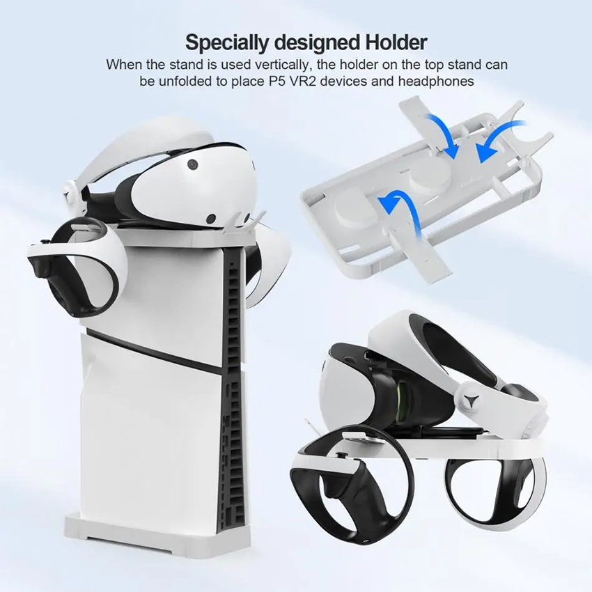 Đế đứng kèm giá đỡ kính VR cho máy PS5 Slim JYS P5178-V1 - Ảnh 3